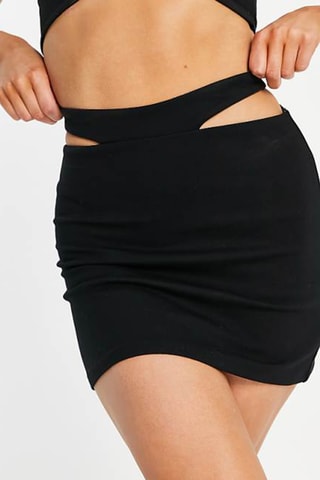 Minijupe taille haute - Noir