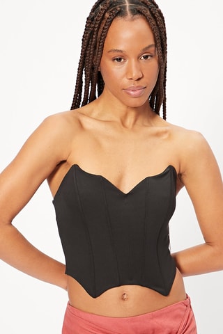 Crop top bustier Noir