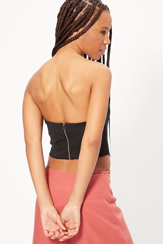 Crop top bustier Noir