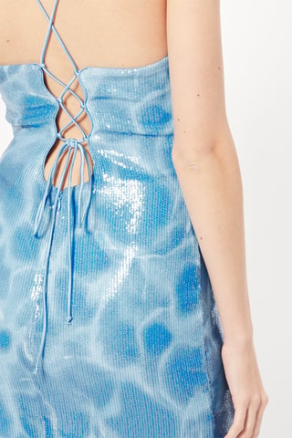 Robe fourreau Bleu clair et gris