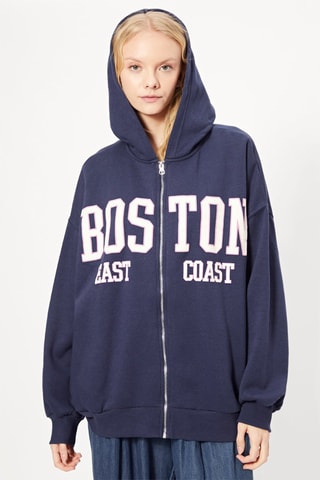 Sweat à capuche Bleu marine