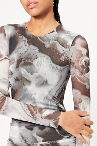 Robe longue - Gris et blanc
