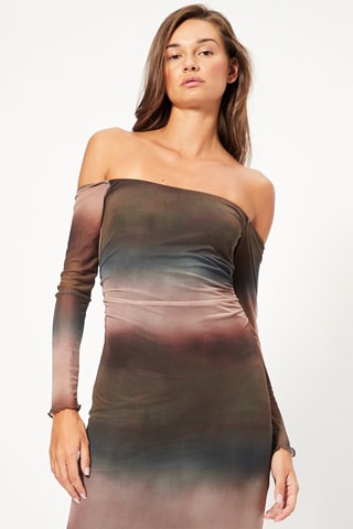 Robe longue dip and dye - Marron