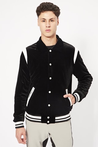 Bomber en velours - Noir