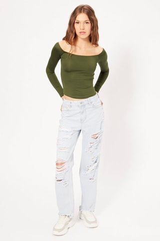 Crop top - Vert foncé