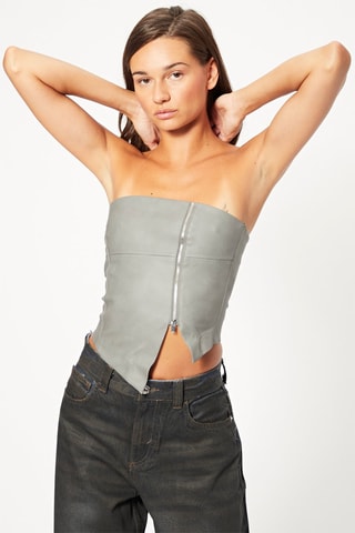 Crop top bustier - Gris