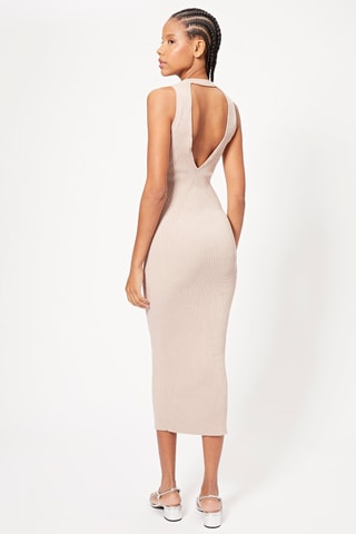 Robe midi - Beige