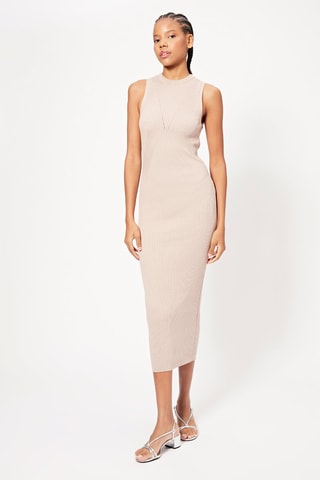 Robe midi - Beige