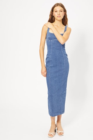 Robe fourreau en jean - Bleu pétrole
