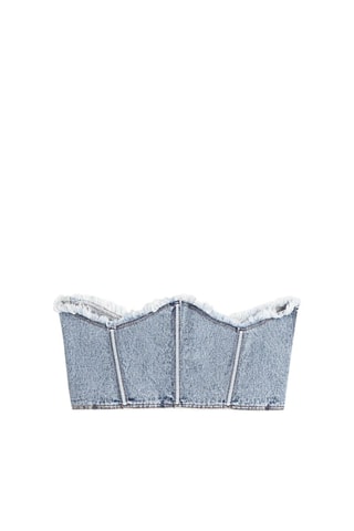 Corset en jean - Bleu