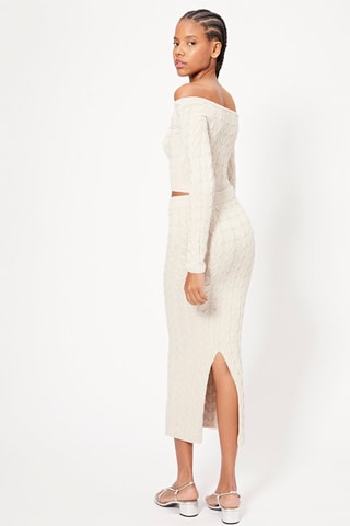 Jupe midi - Blanc