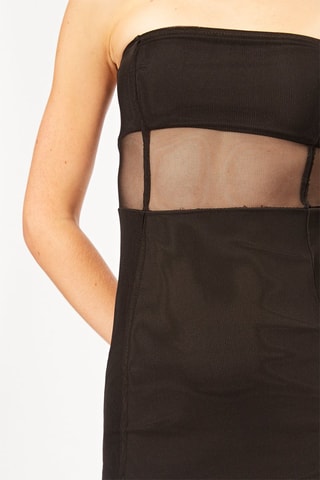 Robe bustier bi-matière - Noir