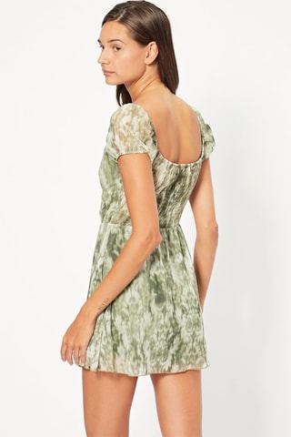 Robe patineuse - Vert foncé et blanc