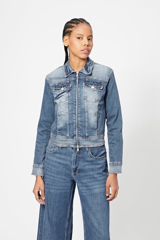 Veste en jean - Bleu pétrole