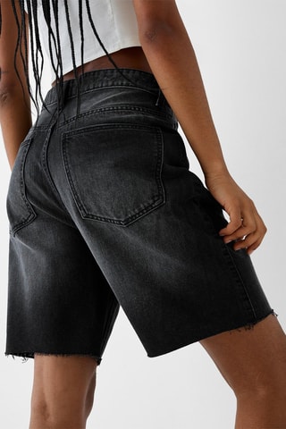 Bermuda en jean - Noir