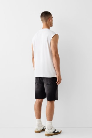 Bermuda en jean - Noir