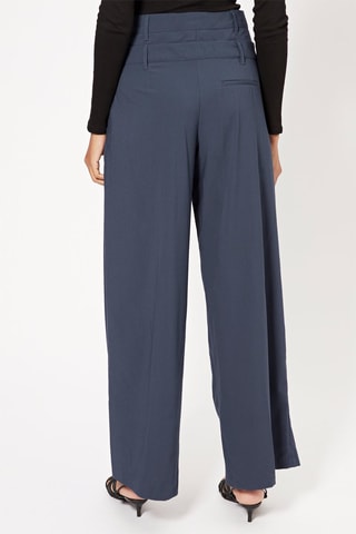 Pantalon taille haute - Bleu foncé