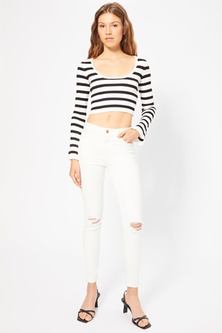 Jean skinny 7/8 - Blanc