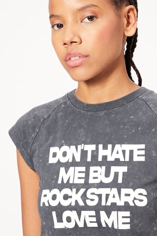 T-shirt court- Anthracite chiné