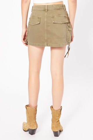 Minijupe taille haute - Kaki