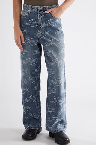 Pantalon wide legs - Bleu