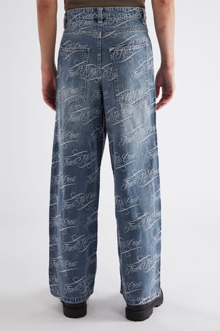 Pantalon wide legs - Bleu
