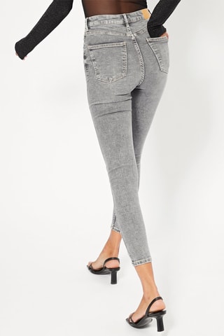 Jean skinny taille haute - Gris