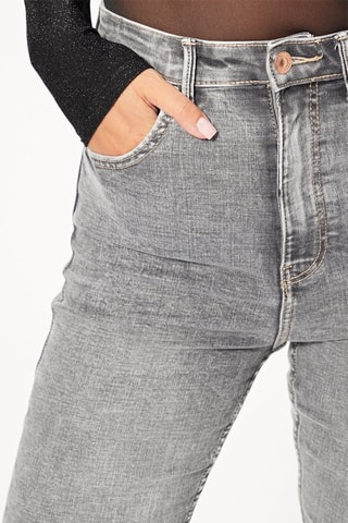 Jean skinny taille haute - Gris