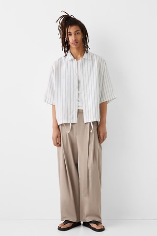Pantalon wide legs - Beige