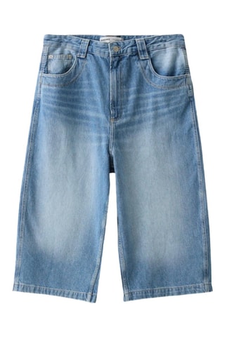 Bermuda oversize en jean - Bleu