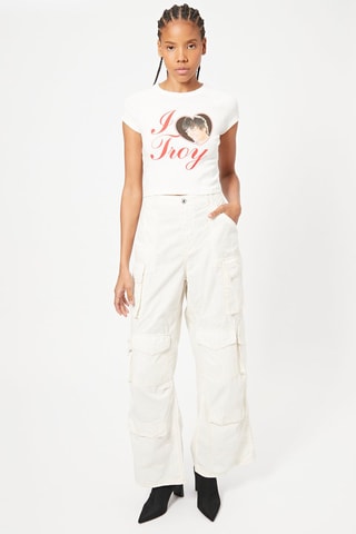 Pantalon cargo - Blanc