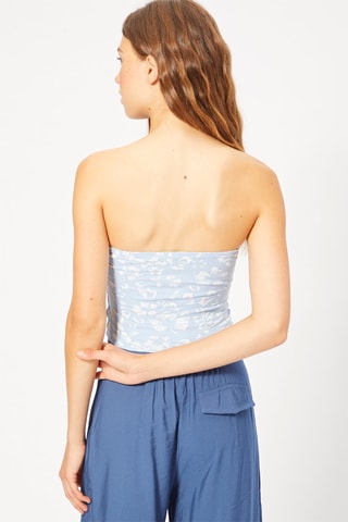 Top bustier - Blanc et ciel