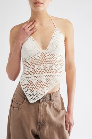 Top en crochet - Ecru