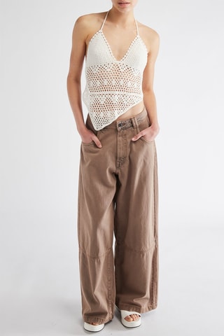 Top en crochet - Ecru