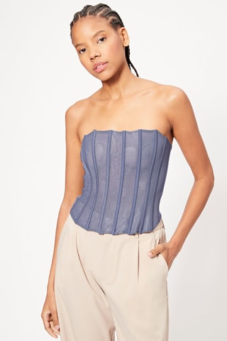 Top bustier - Bleu