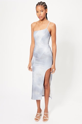 Robe midi - Gris clair