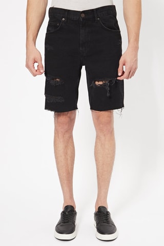 Bermuda slim en jean - Noir