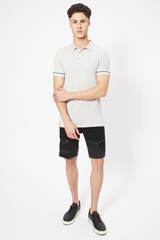 Bermuda slim en jean - Noir