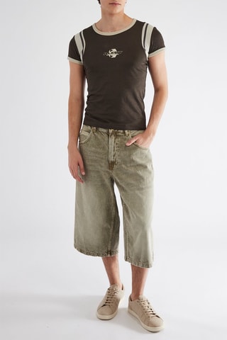 Bermuda en jean - Beige