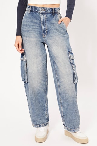 Jean skater cargo - Bleu clair