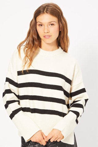 Pull - Ecru et noir