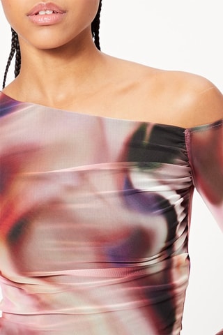 Crop top tie and dye - Ecru et bordeaux