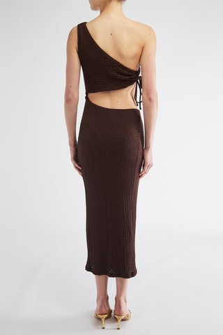 Robe asymétrique - Marron