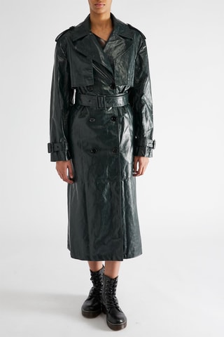 Trench ciré - Vert