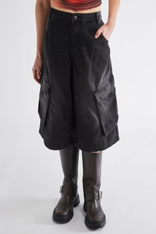 Bermuda en jean - Noir