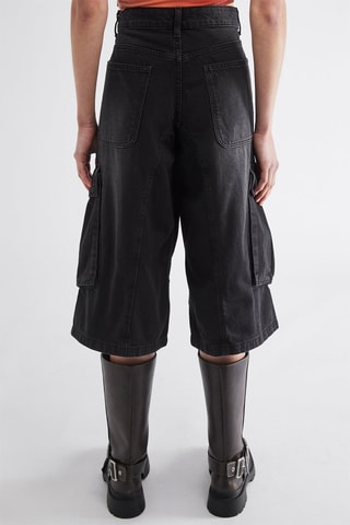 Bermuda en jean - Noir