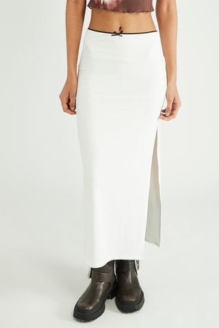 Jupe midi - Blanc