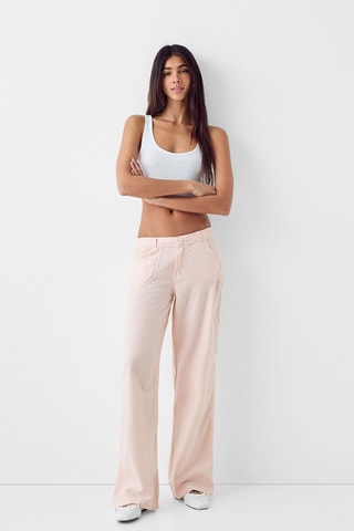 Pantalon en lin - Rose