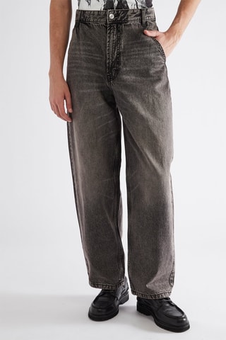 Pantalon skater taille haute - Marron