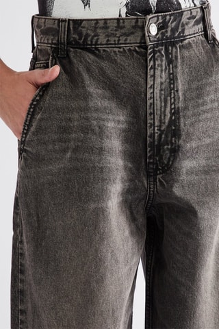 Pantalon skater taille haute - Marron